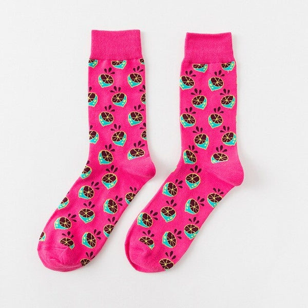 fruits mixed patterned socks