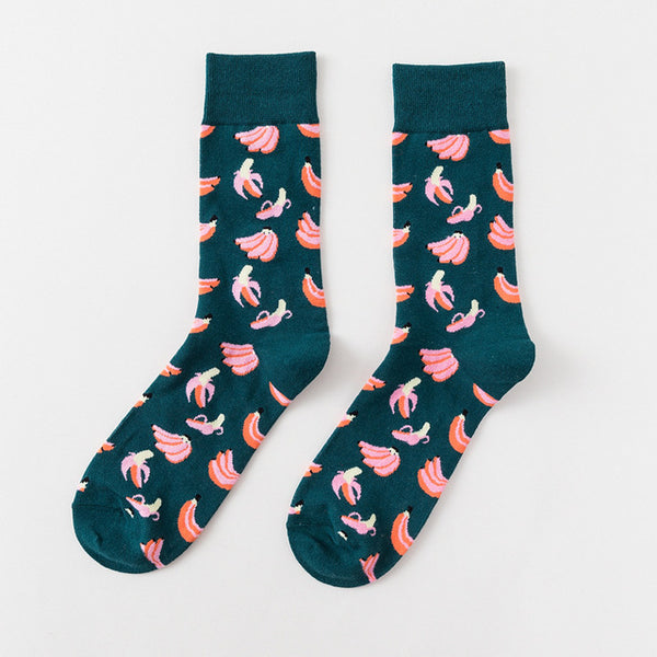 fruits mixed patterned socks