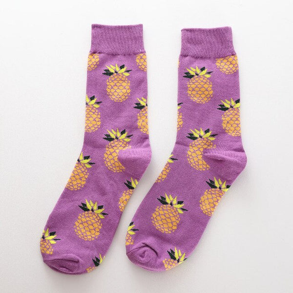 fruits mixed patterned socks