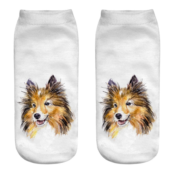 dog patterned socks