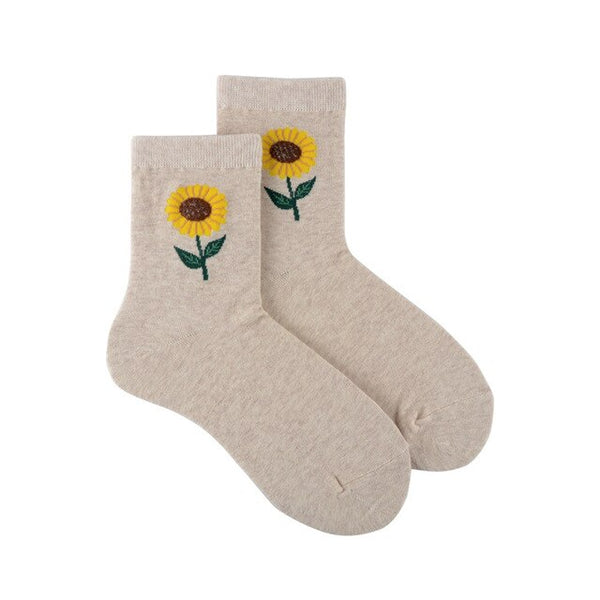 sunflower patterned socks