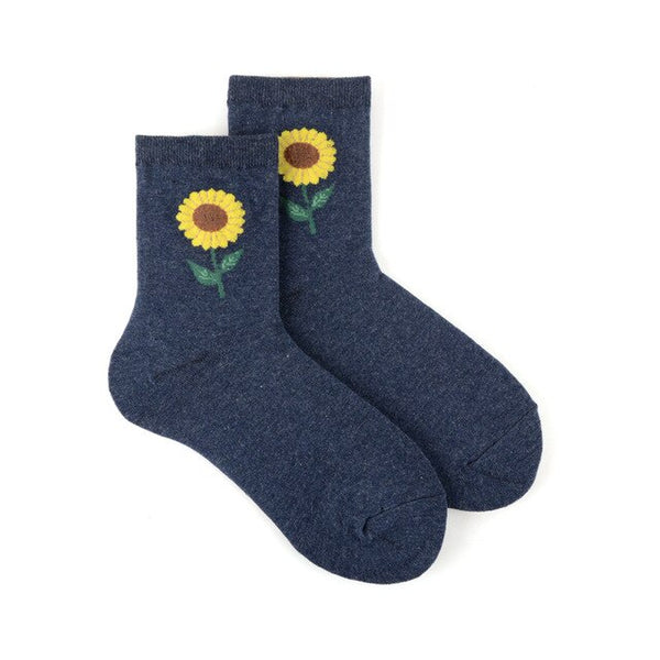 sunflower patterned socks