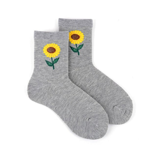 sunflower patterned socks