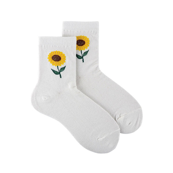 sunflower patterned socks