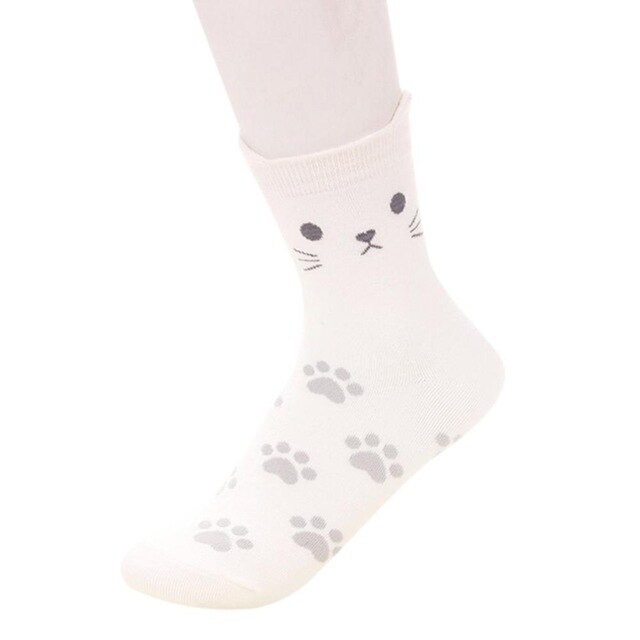 cat&paw patterned socks