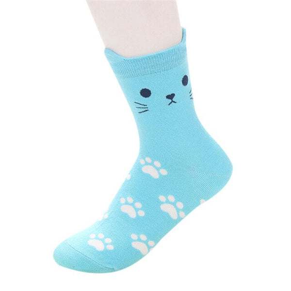 cat&paw patterned socks