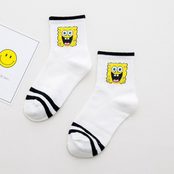 cartoon patterned socks