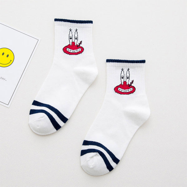 cartoon patterned socks