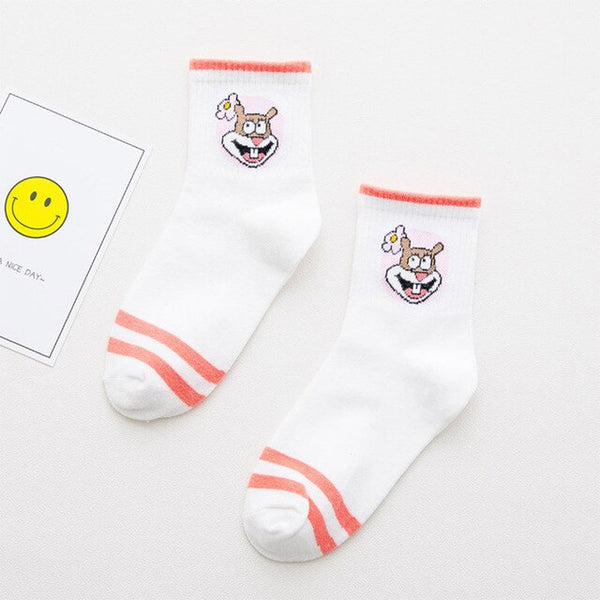 cartoon patterned socks