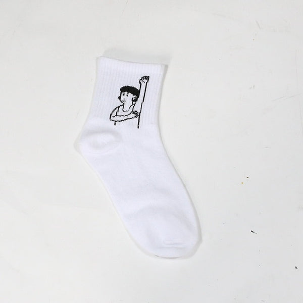 cartoon patterned socks