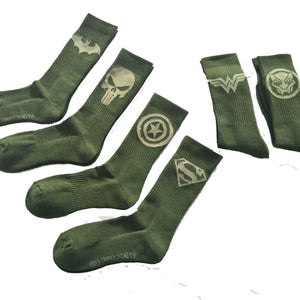 Marvel heros emblem patterned socks