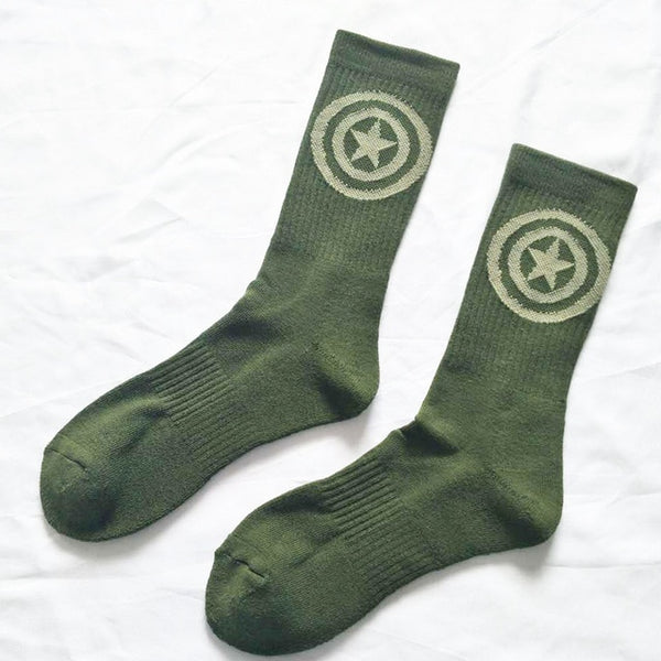 Marvel heros emblem patterned socks